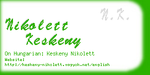 nikolett keskeny business card